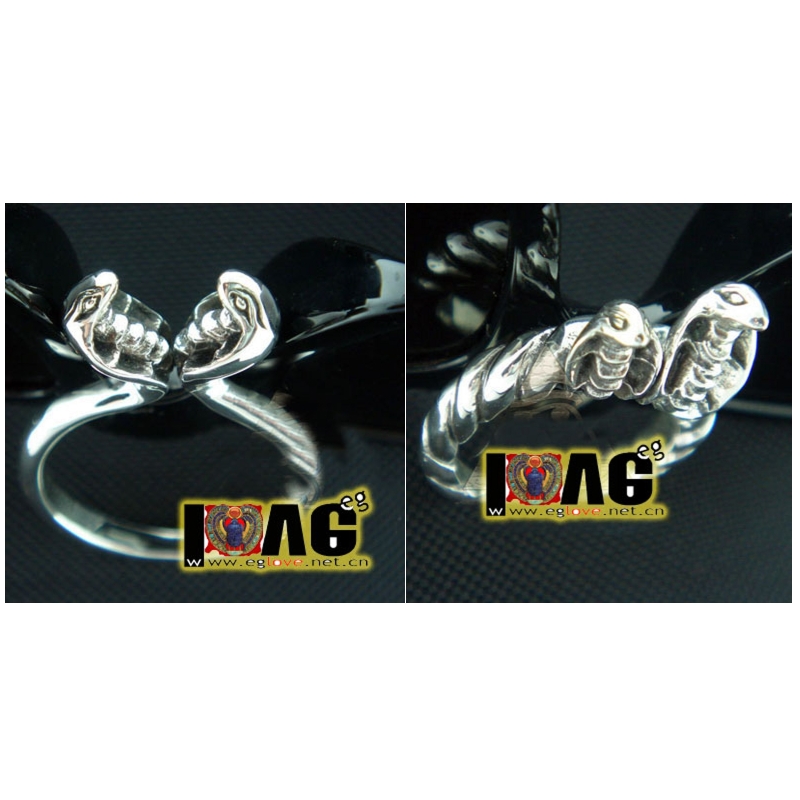 Egypt Tourist Souvenirs Palace Editions Boutique Handmade 925 Silver Accessories-Wang's Snake Gods Couple to the Withdrawal 2 Pieces