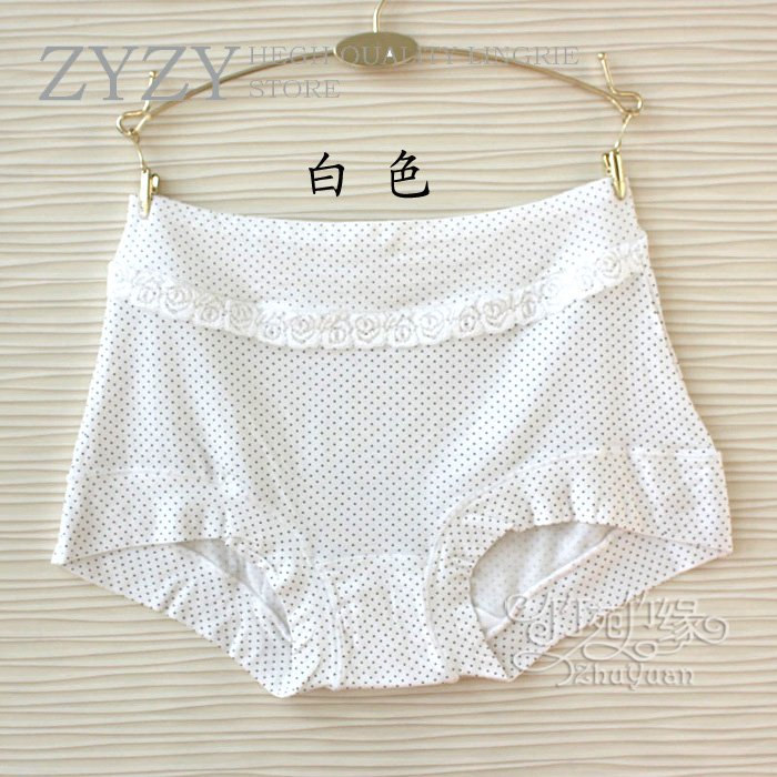 Đồ lót nữ bằng sợi tre eo cao tươi mát và đáng yêu điểm phẳng góc lớn phiên bản lớn eo cao chất béo MM đồ lót 6 gói 7014 quan lot dep