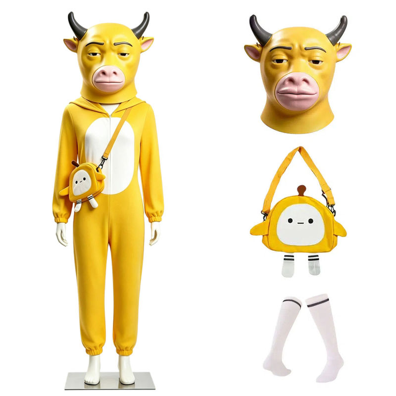 Animated Movie Niu Lai Cosplay Costume Niu Lai Headgear Party Outfit Stage Performance Outfit Jumpsuit Halloween