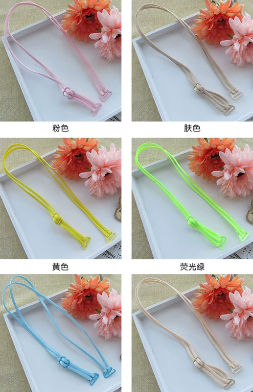 Summer Candy Color Nhiều màu phù hợp Đơn treo dây đeo vai Đồ lót với áo ngực vô hình với dây đeo áo ngực mỏng