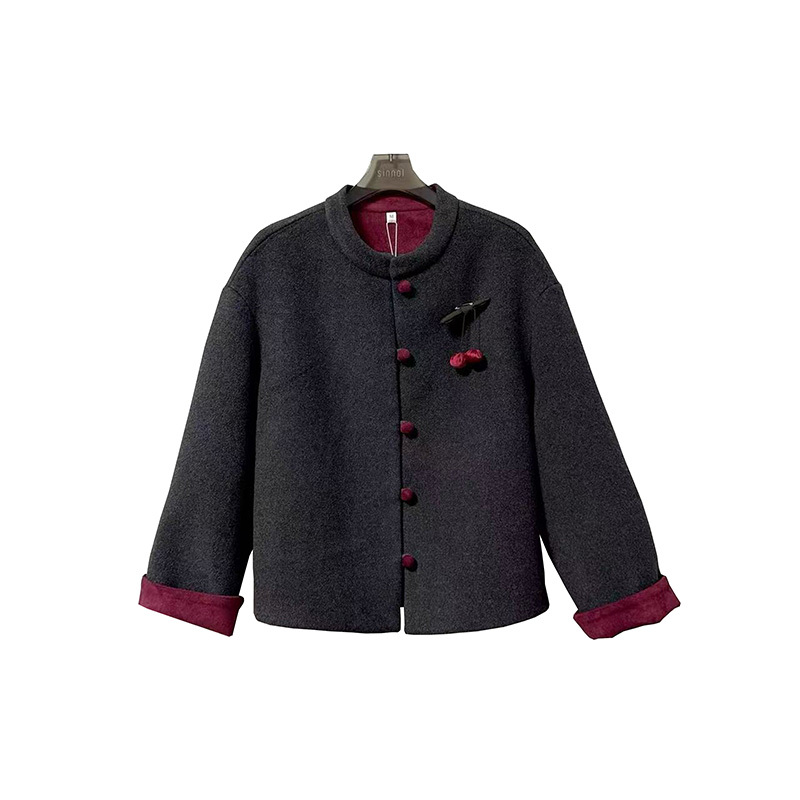 Z95016 Mall Same Style 2026 Autumn and Winter Fashion Elegant Versatile Single-Breasted Color-Blocked Small Jacket Top for Women Z95016 Mall Same Style 2026 Autumn and Winter Fashion Elegant Versatile Single-Breasted Color-Blocked Small Jacket Top for Women