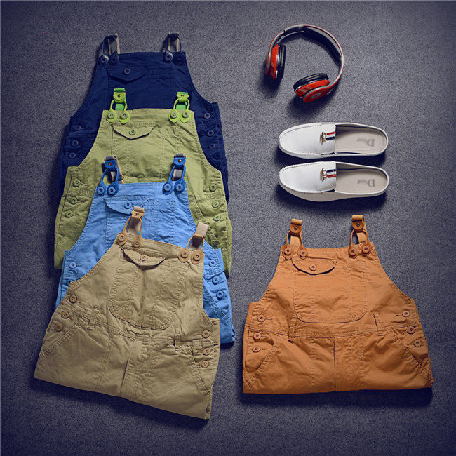 Summer Department Candy Color 90% Cuddling Bag Pants Male Korean version Lovers Connected with Pants Tide Inglén Close-up Smoke tubes pants