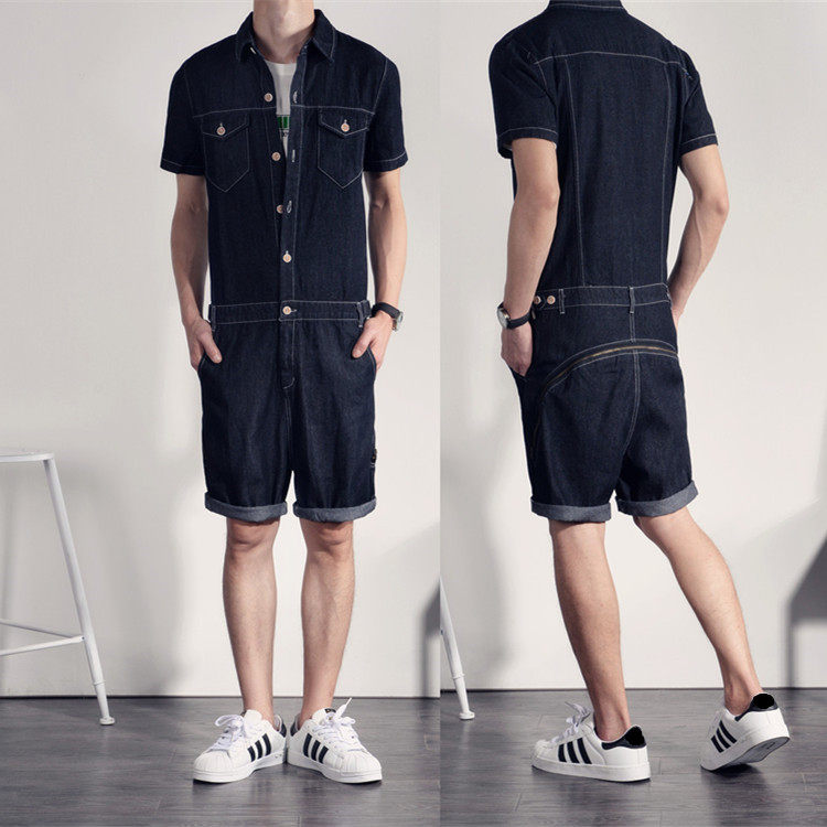 Original Tidal Male Street Casual Hip Hop Jeans Suit Tooling Cuddling Bag With Pants Shorts Wave Male Blouse Suit