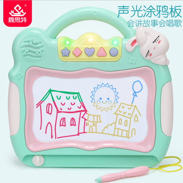 Children's drawing board Color magnetic writing board with music Color magnetic writing board Children's birthday gift