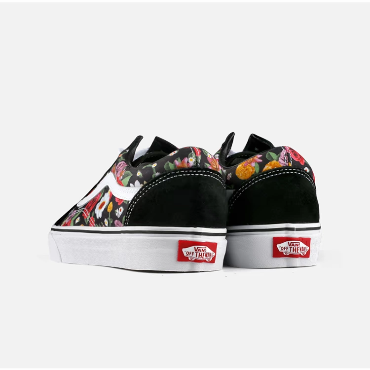 Vans / Fans OLD SKOOL Giày skate cắt thấp màu đen và trắng cổ điển Những người yêu giày VN000D3HY28