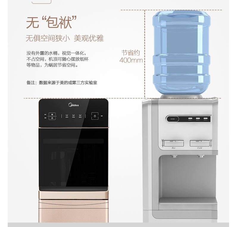 Midea/美的YD1519S-X饮水机立式家用冷热冰热智能下进水桶装水机