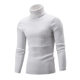 Young men's thin base solid color sweater turtleneck pullover long sleeve casual fashion men's top knit sweater trendy