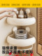 Cream-Colored Suction Cup Bathroom Shelf, Triangular Wall-Mounted Storage Rack for Bathroom, Toilet, and Washbasin, No-Drill Installation