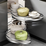 Кухонный шкаф для корзины поворотный угол рога, двойная чаша, встроенная корзина с полкой маленькой корзины для хранения монстра