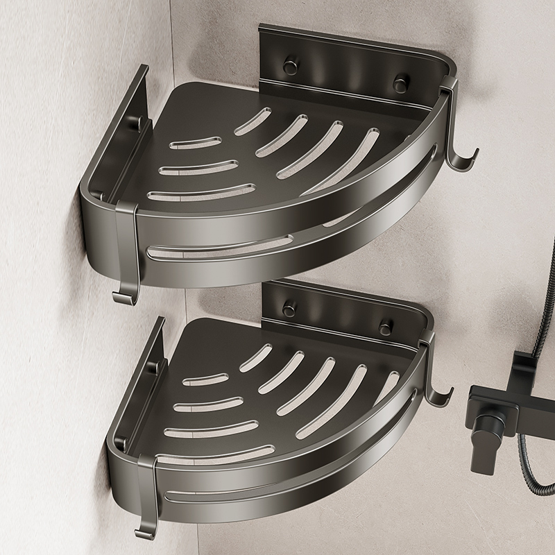 Ermo Bathroom Triangular Shelf, No-Drill Corner Storage Rack for Toilet, Bathroom, Sink, and Shower Room Ermo Bathroom Triangular Shelf, No-Drill Corner Storage Rack for Toilet, Bathroom, Sink, and Shower Room