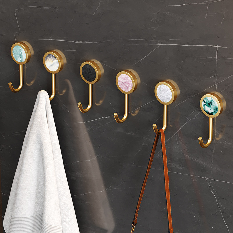 Light extravaganza free of punch hooks powerful adhesive hanging clothes hook Makeup Room Door Rear Wall-mounted Wall Single Creative Cloister Hook