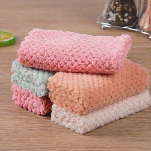 【3条装】不沾油双面珊瑚绒抹布洗碗巾
