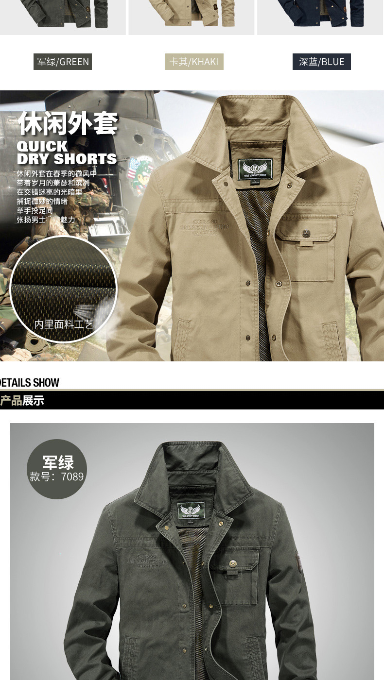 Blouson homme NIANJEEP    manches longues en Coton - Ref 3116119 Image 12