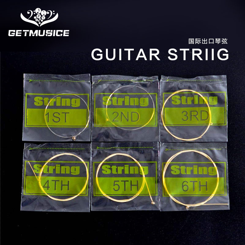 Neutral Self-Packaging Guitar Strings Import and Export Electric Guitar Folk Guitar Strings set of single string independent packaging-Taobao