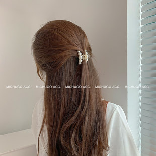 韓国スタイルのパールクリップ小さなヘアクリップ女性のバックヘアクリップ小さなサメクリップヘアクリップミニ小さなクリップ帽子