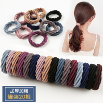 High elastic durable leather band female tie head seamless hair ring Korean leather case female head rope net red thick hair rope headdress