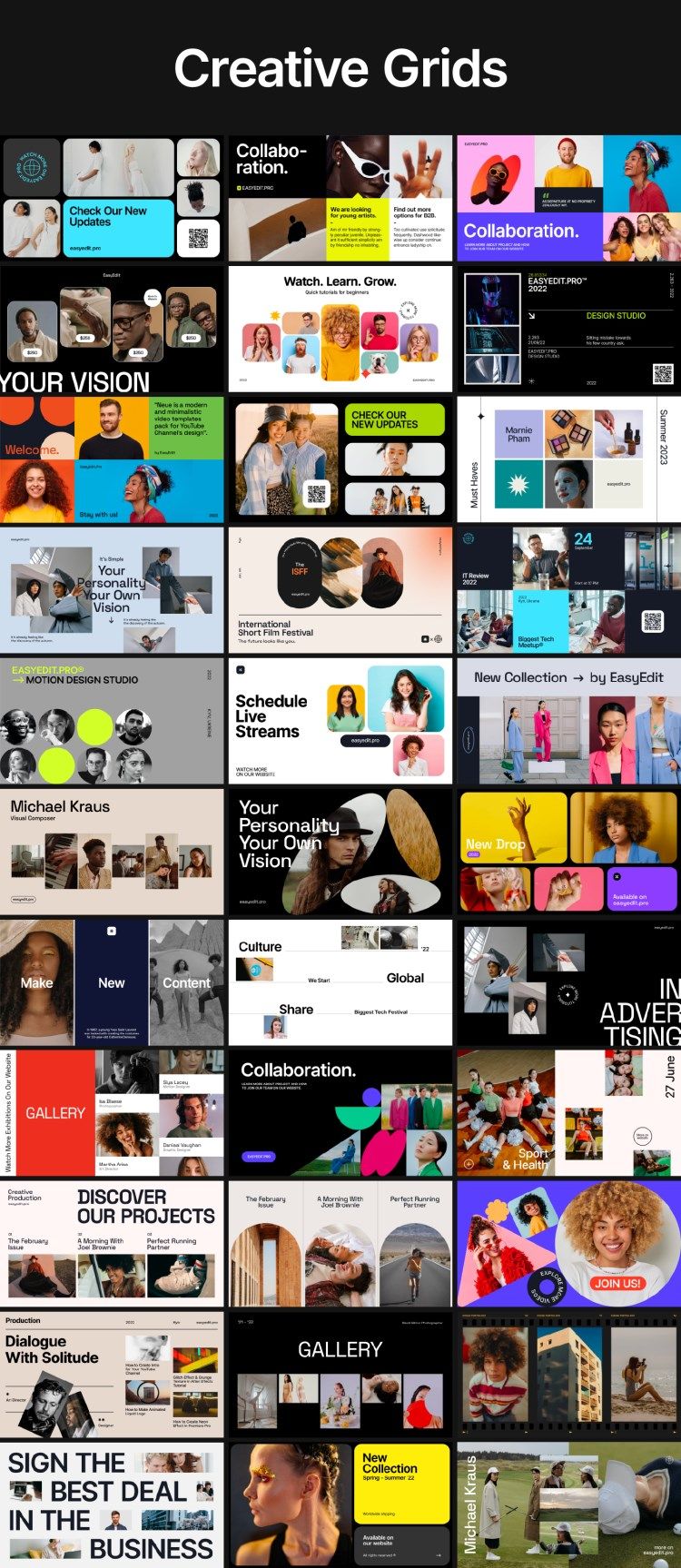 Premiere/PR脚本 200+视频分屏多屏动画视频幻灯片展示预设  PR CC 2021-2023