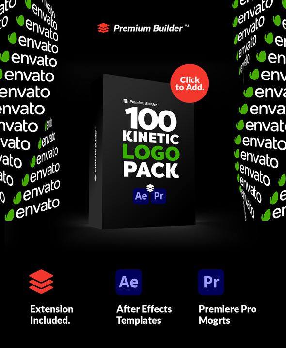 AE脚本模板+PR预设-100组创意排版运动Logo动画展示