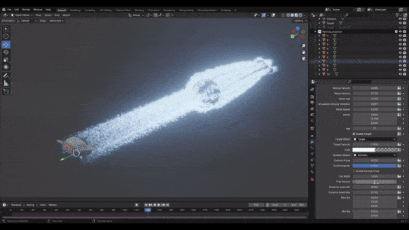 Blender能量拖尾火星粒子射击爆炸游戏特效资产预设 Blend Fx