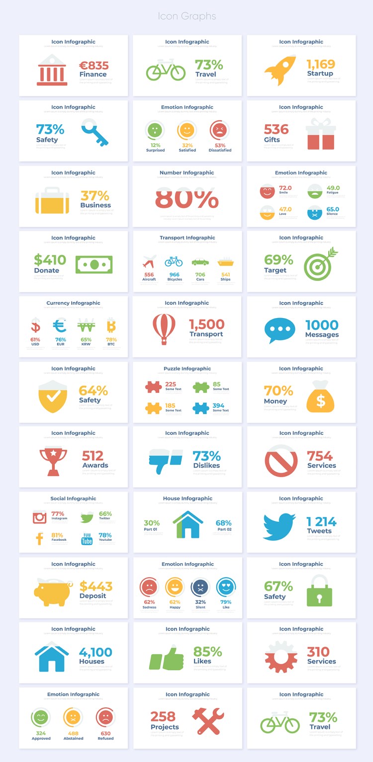 AE脚本-1650+信息数据图表柱状饼状环形趋势图动画 Infographics PackAE脚本、脚本