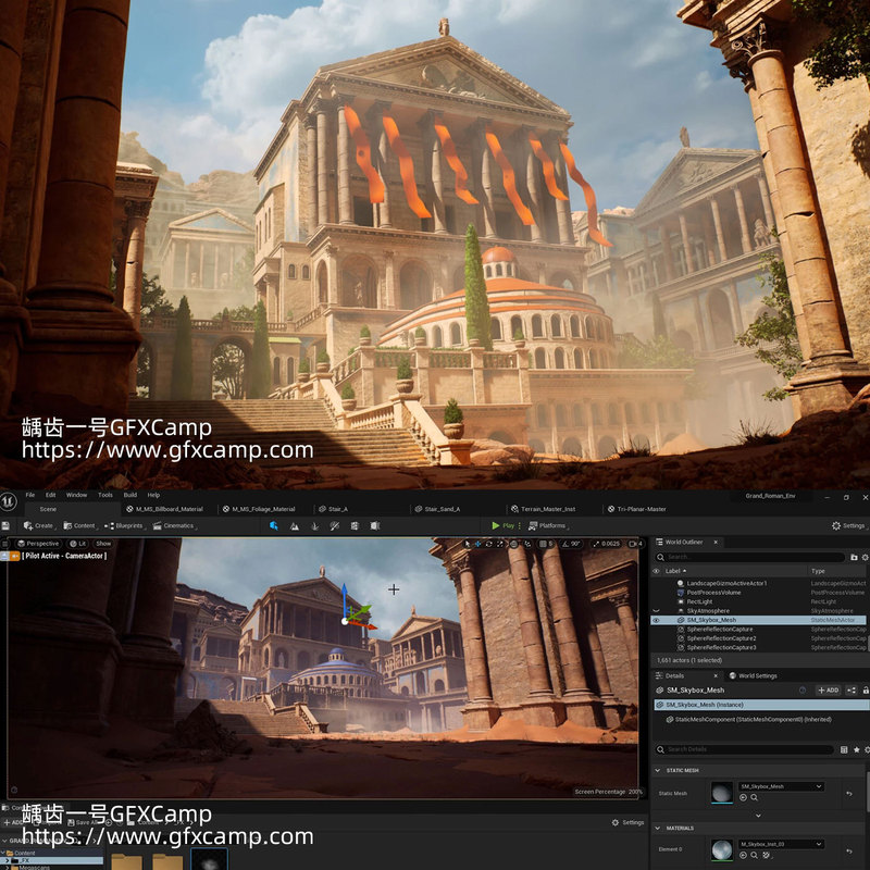 Maya Ue5 Zbrush Pt Large-Scale Game Scene Modeling, Texture Lighting Rendering Tutorial with Chinese Subtitles