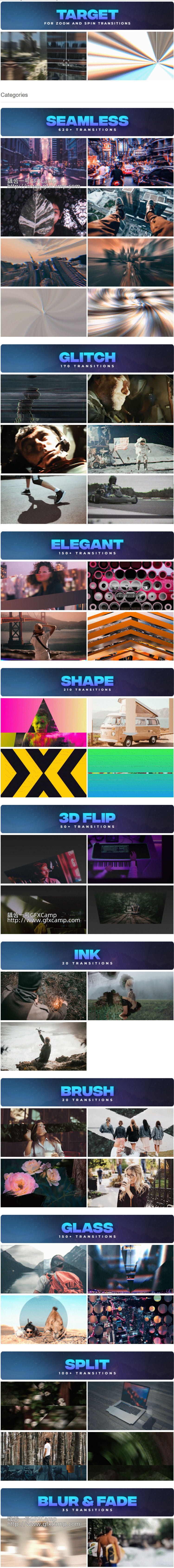 AE脚本-1500组摄像机扭曲聚焦冲击信号损坏图形翻转水墨笔刷模糊无缝视频转场 破解版