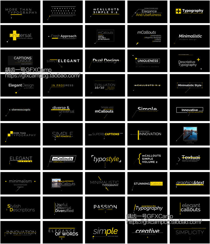 FCPX插件:50组解释说明介绍呼叫指示线动画 mCallouts Simple v2