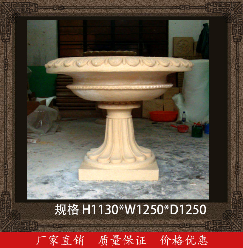 Sandstone Sculptures Sandstone Flowerpots Home Patio Accessories in the Hyun Guan Corner Decoration