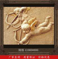 Sandstone Sculpture Sandstone TV Background Wall Water Spray Spout Waterscape Relief Mural Angel 3