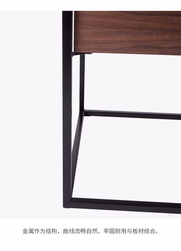 Nhà thưởng thức rộng Kris series Bắc Âu hiện đại tối giản phòng khách bàn cà phê bàn ​​ghế gỗ óc chó - Bàn trà