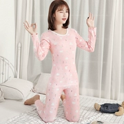 Học sinh Qiuyi Qiuku Bộ đồ cotton nữ thanh niên mặc đồ lót nữ mặc áo cotton dài tay