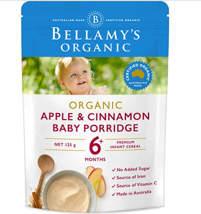 Australian Bellamy Rice Noodles 6 Apple Cinnamon Flavor Rice Noodles 6 Months Baby Rice Porridge High-speed Prebiotic