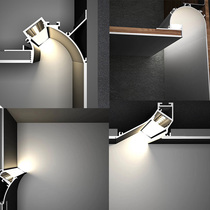 Frameless linear aluminum groove bedroom living room without main light LED line light corridor aisle wall washing atmosphere polarized light