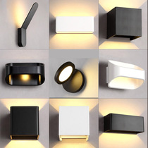 Modern minimalist wall lamp outdoor waterproof LED bedroom bedside creative living room warm corridor hotel aisle wall lamp