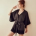 Yaomengge đỏ lễ hội sexy cô gái sexy kiểu pyjama áo choàng tắm mịn satin cảm giác tự nhiên áo ngủ may mắn nữ - Night Robe Night Robe