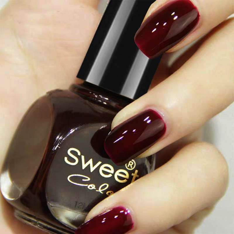 sweet color autumn and winter wine red nail polish female oily long-lasting waterproof not fading quick-drying not peelable