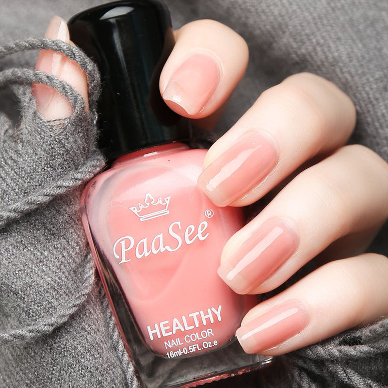 paasee nail polish women can tear off the net red tasteless wine red sequins long-lasting no-bake quick-drying pregnant women nude color full line
