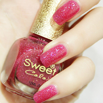 sweet color flash nail glitches rose star bright bright pieces of red stars fast dry durable waterproof irrigable red