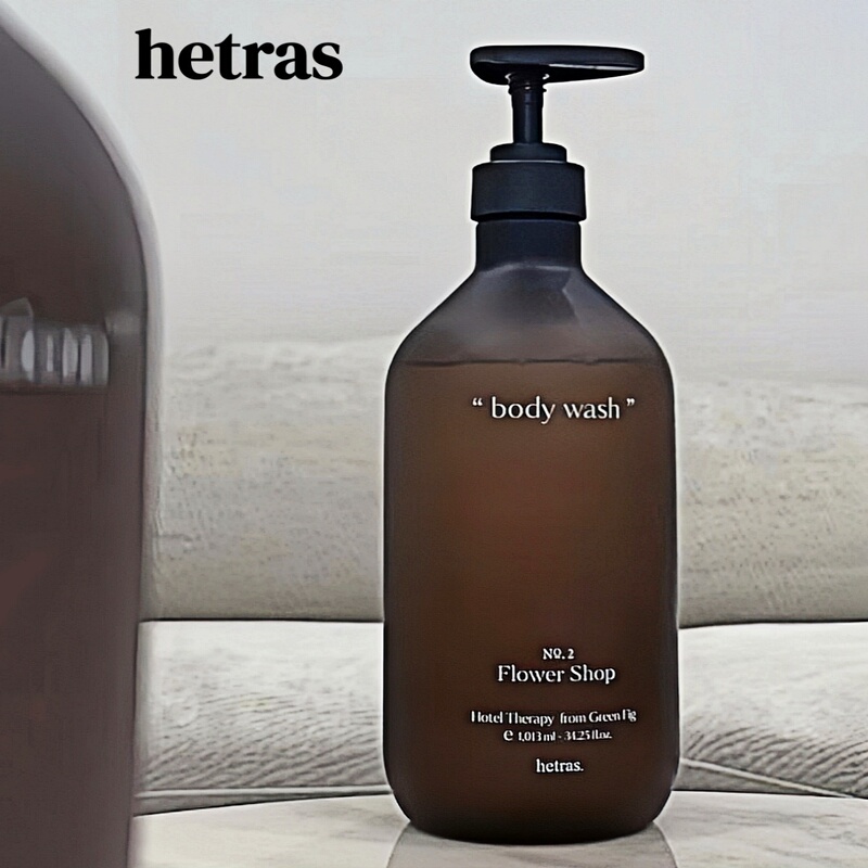 Korean Imported Hetras Fragrance Shower Gel with Woody Floral Fragrance, Long-Lasting Fragrance, Long-Lasting Moisturizing and Moisturizing 1013ml Super Large Bottle