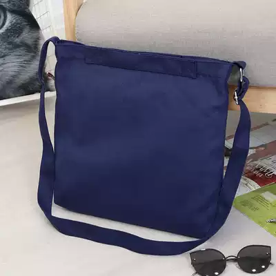 Canvas bag custom logo blank cotton bag DIY hand-painted canvas bag custom-made environmental protection shopping ins shoulder messenger bag