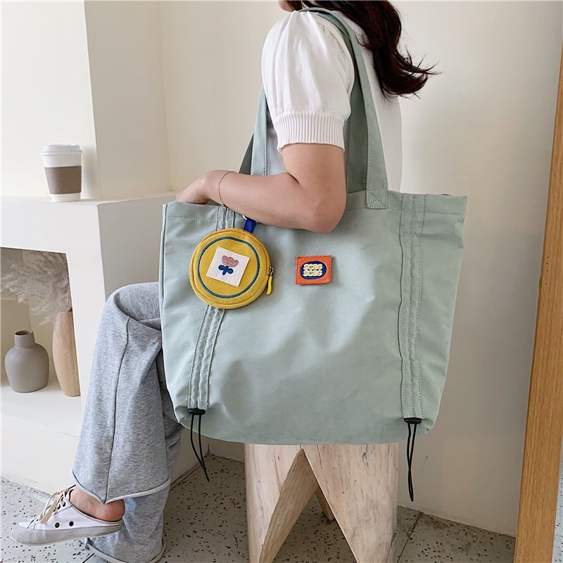 Cloth Bag Custom Minimalist Large Capacity Port Wind Art Commuter Women's Bag Single Shoulder 100 hitch ride-hailing special bag