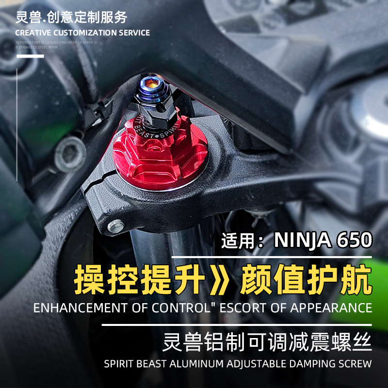 Applicable Kawasaki 650 Preload Regulator Retrofit Accessories Spring Wind NK400GT National Bin Locomotive front to reduce shock