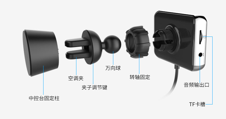 DAB kỹ thuật số loa phát thanh bộ chuyển đổi xe Bluetooth rảnh tay gọi điện thoại tải mp3 fm transmitter với trên màn hình - Phụ kiện MP3 / MP4 nút tai nghe spinfit