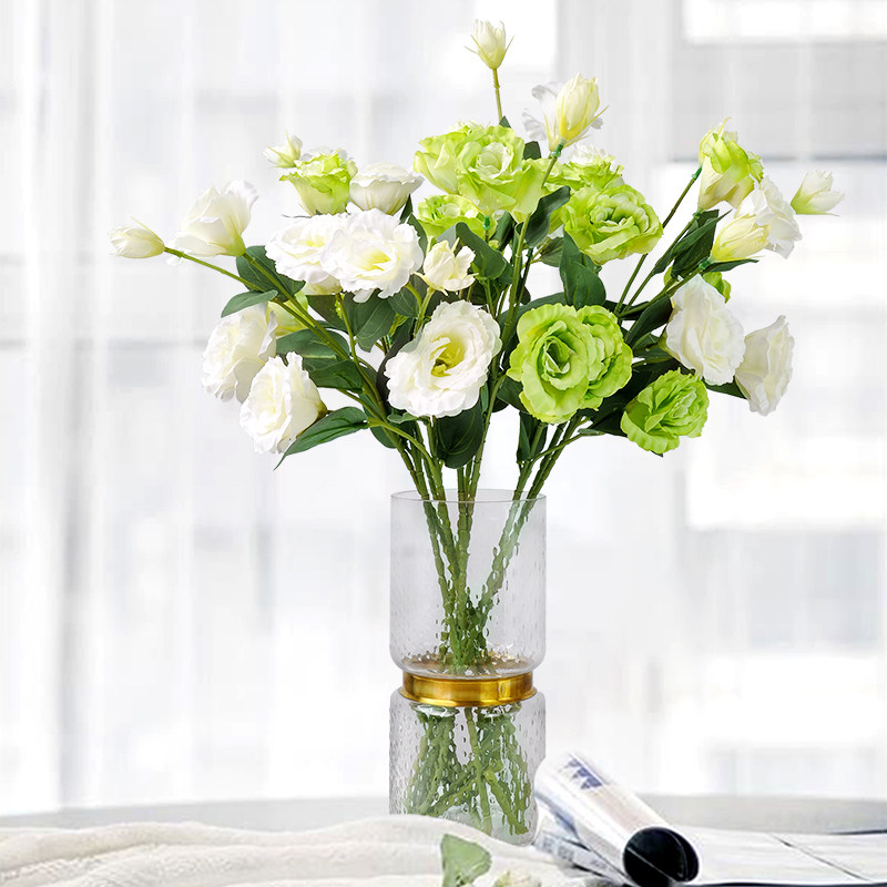 Nordic Ins Wind Polo Flower Simulation Flower Table Pendulum Flowers Floral Decoration Plastic Fake Flowers Bouquet Living-room Pendulum Pieces