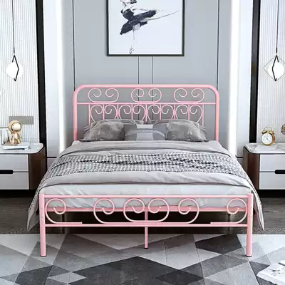 European style light luxury quality wrought iron bed Double bed 1 5 meters 1 8 meters wide iron frame bed Simple bed and breakfast iron bed frame single bed