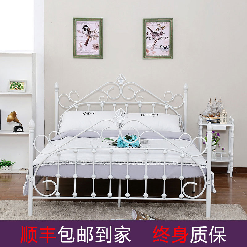 Modern Minimalist iron princess bed wrought-iron beds 1 2 m single 1 5 m 1 8 meters double hob