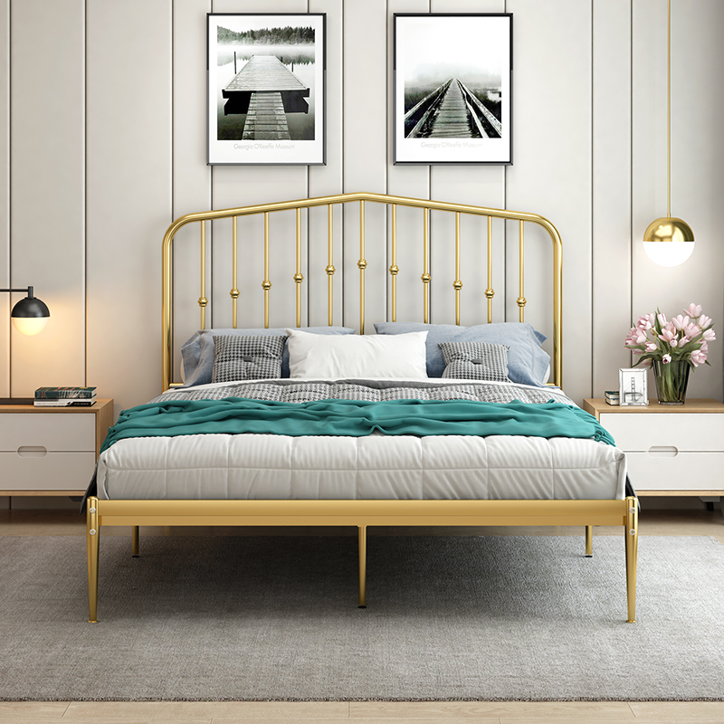 Nordic Internet Red Light Luxury Iron Bed Limited Roof Bed Roof Bed 1 21 5 1 8 m single bed