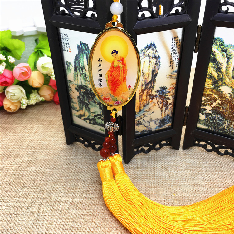 The new Amitaba Buddha car pendant six-word name pendant Amitabu Buddha picked up like a hanging ornament