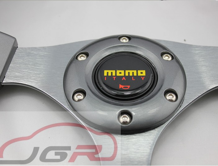Đặc biệt cung cấp MOMO giả đua vô lăng PU tay lái vô lăng biến đổi 13 inch bạc vô lăng lái xe game