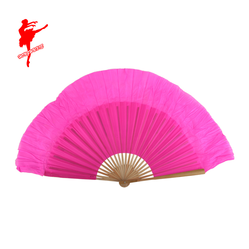 Red dance shoes dance fan practice fan 1 2 feet stage performance fan Silk square dance fan Dance props 9001